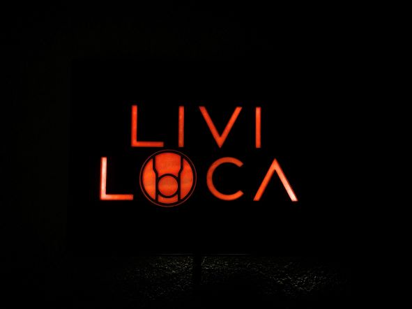 livi loca wrestler back light sign