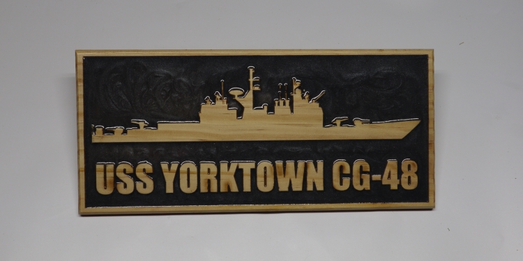 uss yorktown sign